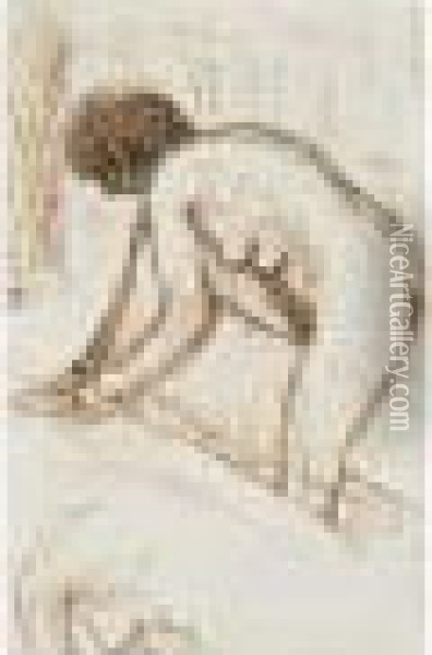 Femme A Sa Toilette, Reprise Du Buste Oil Painting - Pierre Bonnard