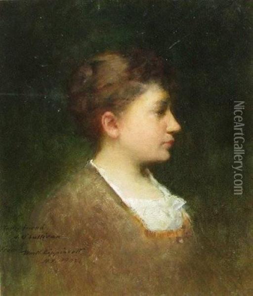 Portrait Of A Woman Oil Painting - William Lippincott