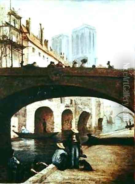 Notre Dame de Paris Oil Painting - Honore Daumier