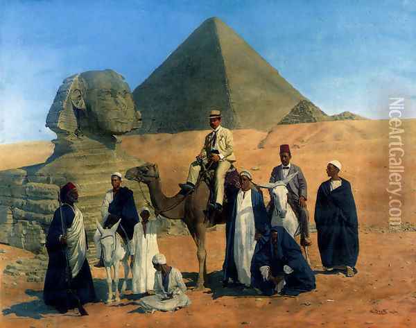 In Search Of The Pharaohs Oil Painting - Alois Stoff