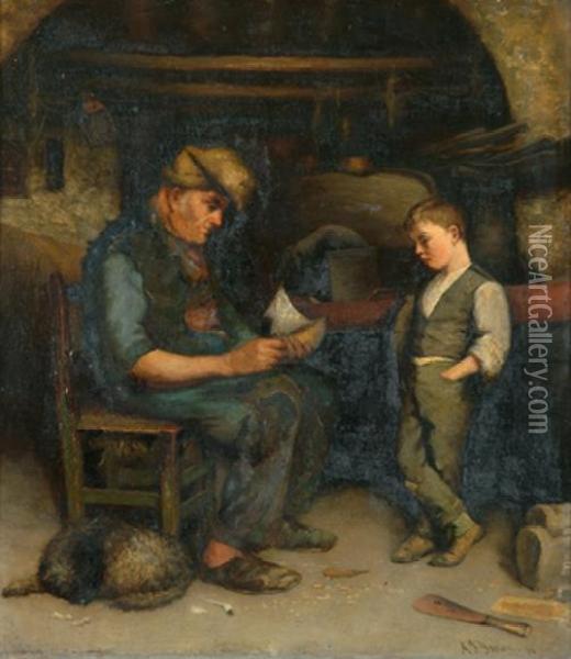 The Boatmaker Oil Painting - Alfred James Daplyn