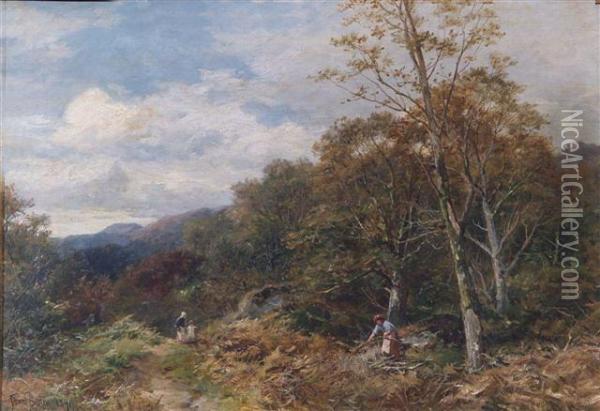 Woodland Scene - Capel Curig Oil Painting - David Bates