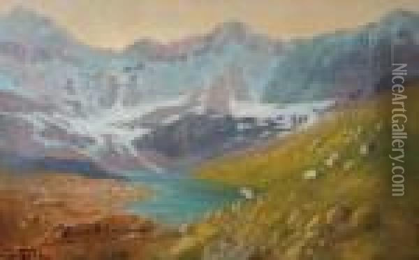 Hidden Lake - Glacier Park Oil Painting - John Fery