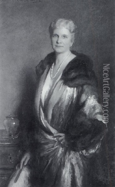 Portrait Of Mrs. Henry Sawyer Oil Painting - Adelaide Cole Chase