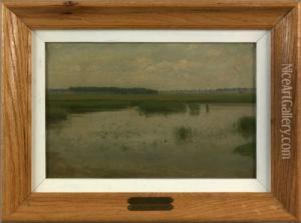 Marsh Scene Oil Painting - Albert Jean Adolphe