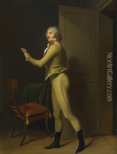 Portrait Of The Singer Jean Elleviou In Le Prisonnier Oil Painting - Louis Leopold Boilly