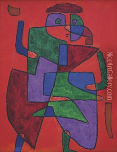 Der Kunftige Oil Painting - Paul Klee