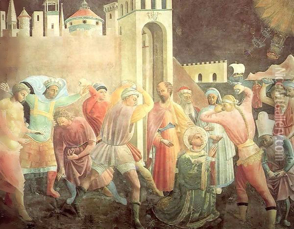 Stoning of Saint Stephen Oil Painting - Giusto Manzini Andrea di