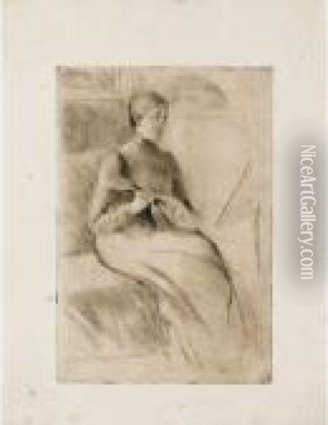 Joueuse De Mandoline Oil Painting - Mary Cassatt