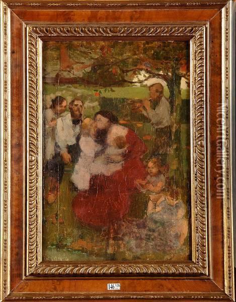 Projet Pour La Fecondite Oil Painting - Louis Gustave Cambier