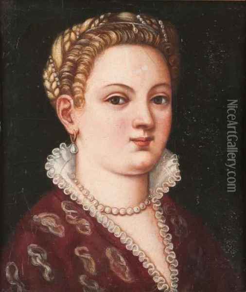 Portrait Der Dogaressa Zilia Priuli Oil Painting - Paolo Veronese (Caliari)