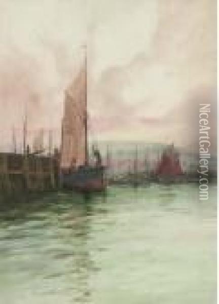 The Fishing Port Oil Painting - William Minshall Birchall