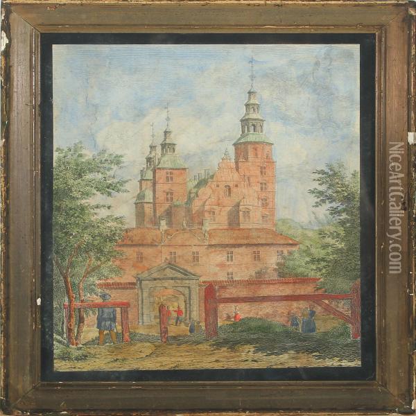 Sceneries From Rosenborg Castle Oil Painting - Fritz Kraul