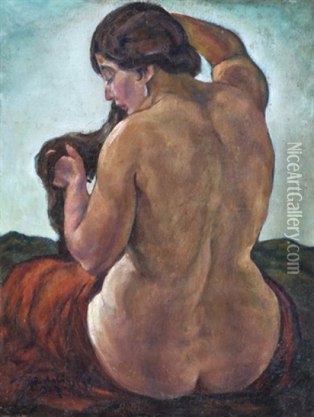 Akt Oil Painting - Artur Podolini-Volkman