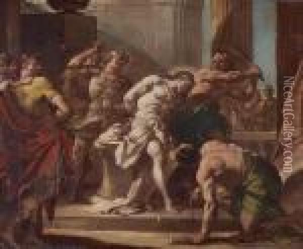 La Flagellation Du Christ Oil Painting - Francesco Solimena