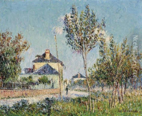 Village Au Vandreauil Oil Painting - Gustave Loiseau
