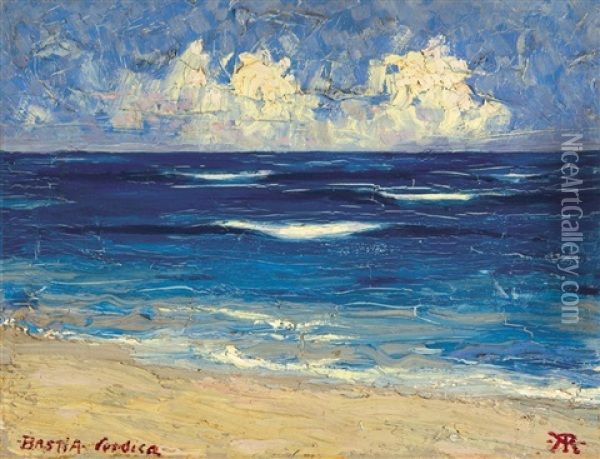 Endless Sea (corsica) Oil Painting - Aladar Koeroesfoei Kriesch