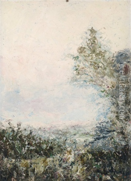 Fantasy Landscape Oil Painting - August Strindberg