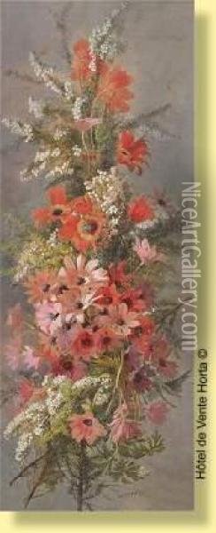 Composition Florale Oil Painting - Maria Teresa Hegg