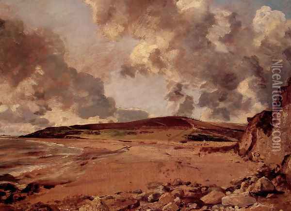 Weymouth Bay with Jordan Hill, c.1816 Oil Painting - John Constable