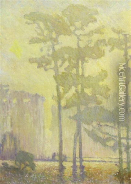 Morning Fog Oil Painting - Calthea Campbell Vivian