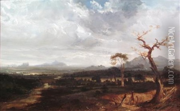 View Of Ratho Oil Painting - Thomas Fenwick