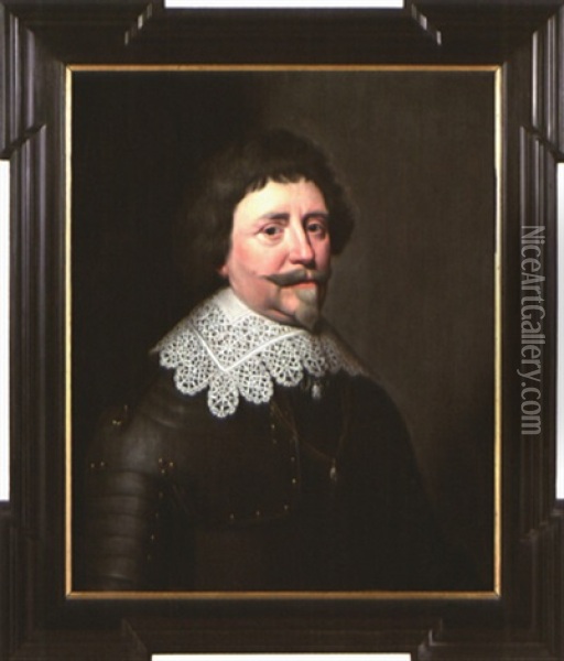 Portrait En Buste De Frederick Henry, Prince D'orange Oil Painting - Michiel Janszoon van Mierevelt