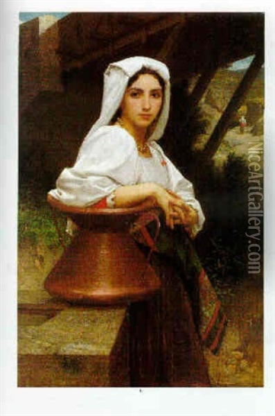 Jeune Italienne Puisant De L'eau Oil Painting - William-Adolphe Bouguereau