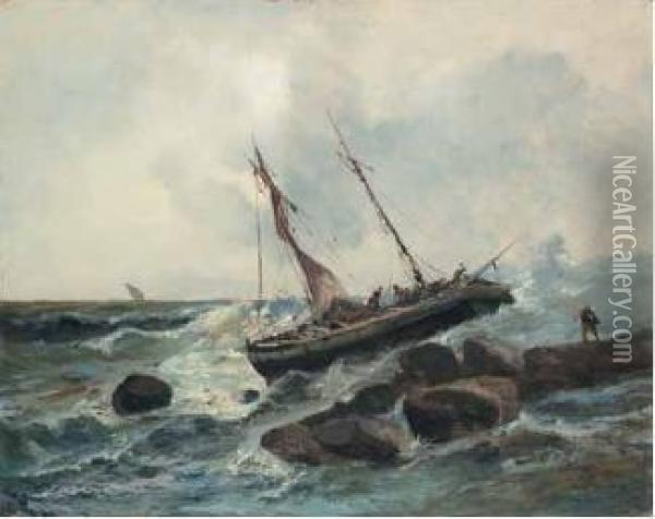 Burrasca Sull'atlantico Oil Painting - Eugenio Amus