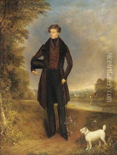 Portrait Of A Gentleman Oil Painting - James Gooch