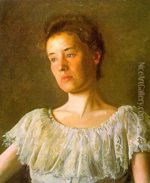 Portrait of Alice Kurtz 1903 Oil Painting - Thomas Cowperthwait Eakins