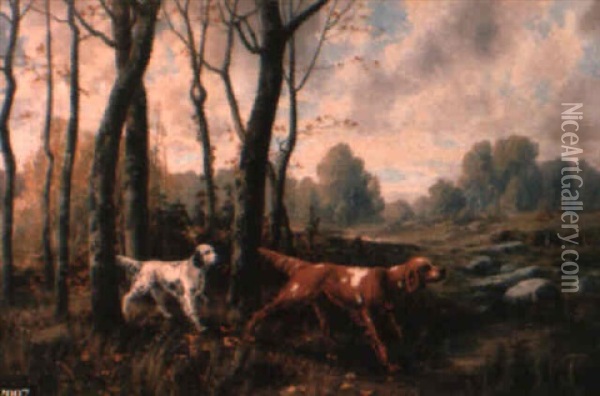 On The Scent Oil Painting - Thomas Bailey Griffin