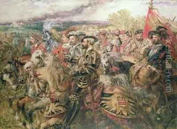 The Field of the Cloth of Gold Oil Painting - Sir John Gilbert