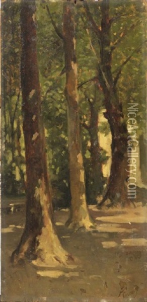 Nel Parco Oil Painting - Achille Formis