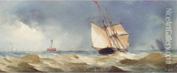 Sea Sketch Oil Painting - Charles, Taylor Snr.