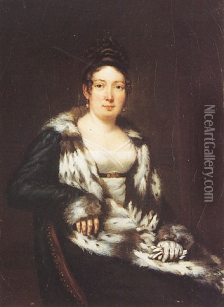 Portrait De La Duchesse D'angouleme Oil Painting - Jean Baptiste Joseph Wicar