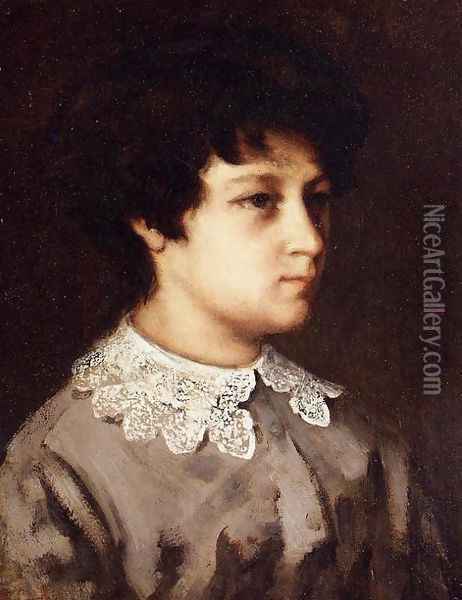 Portrait of a Young Girl from Salins Oil Painting - Gustave Courbet