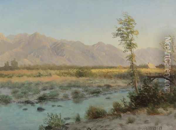 Western Landscape IV Oil Painting - Albert Bierstadt