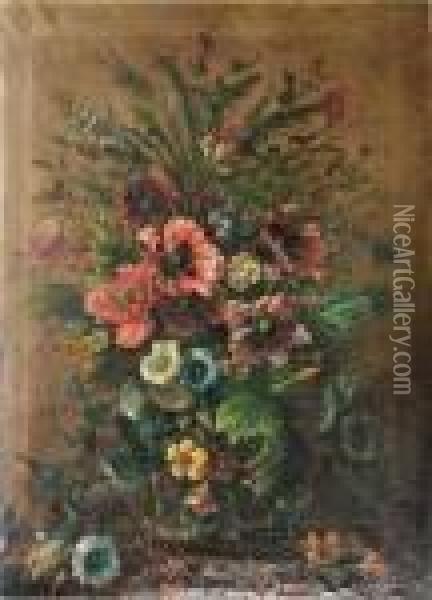 Nature Morte Au Bouquet De Fleurs Oil Painting - M. Tuquit