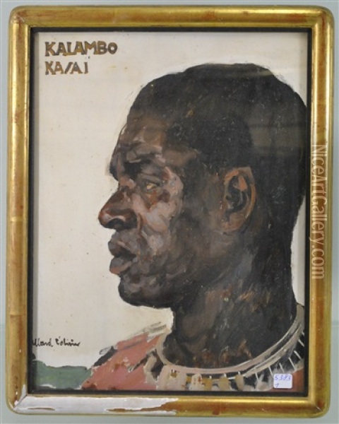 Portrait D'africain Oil Painting - Fernand Allard L'Olivier