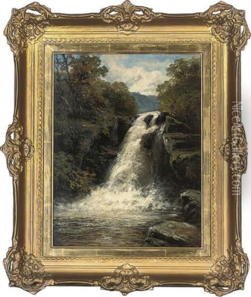 The Waterfall Oil Painting - John Brandon Smith