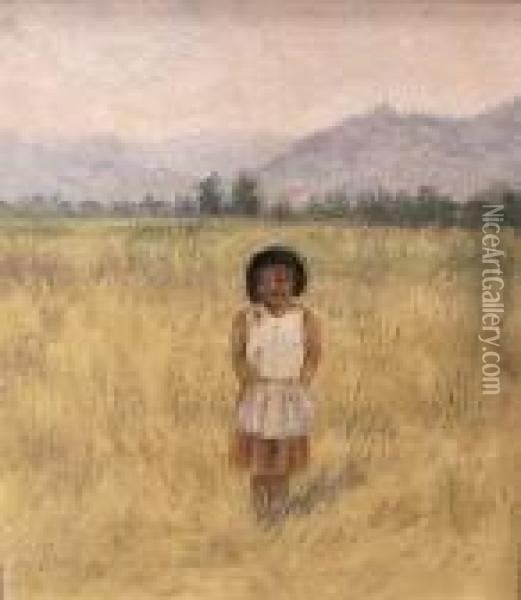 Portrait Of A Girl (the Sun House) Oil Painting - Grace Carpenter Hudson