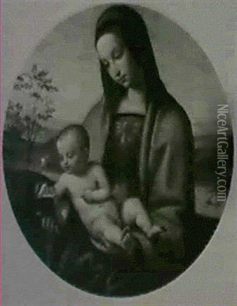 The Constabile Madonna Oil Painting - Giovanni Battista Salvi (Il Sassoferrato)
