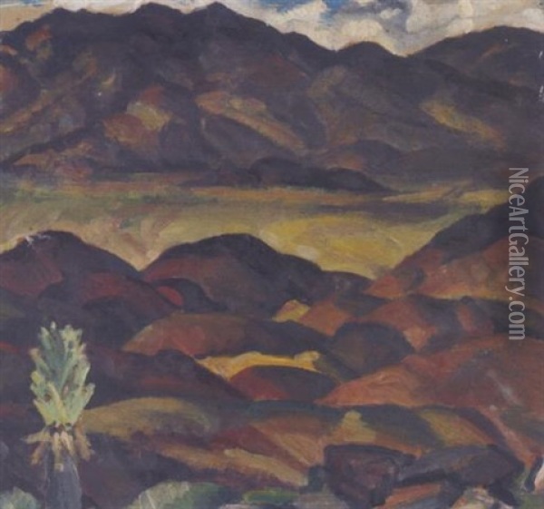 Panamint Valley Oil Painting - Rinaldo Cuneo