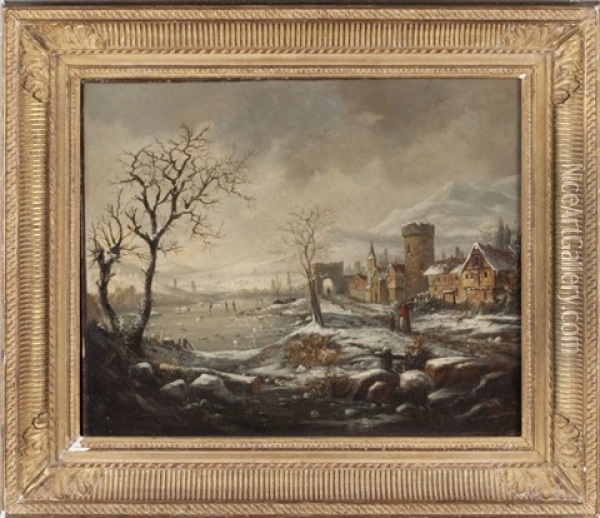 Winter Landscape Oil Painting - Willem Bodemann