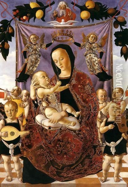 Madonna of Humility Oil Painting - Lazzaro Bastiani