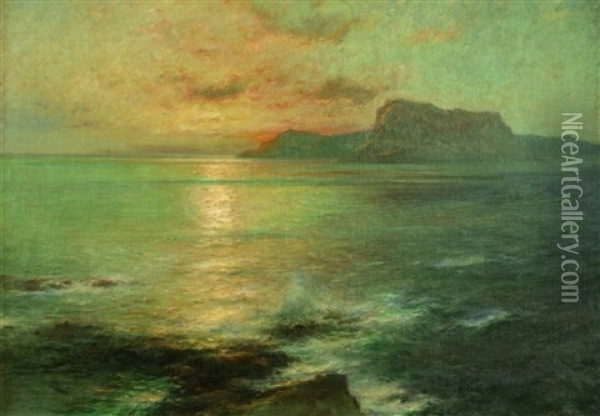 Ansicht Von Korfu Oil Painting - Franz Mueller-Gossen