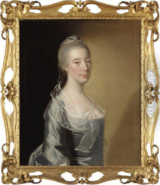 Portrait Of Elizabeth Oil Painting - Josepf Wright Of Derby