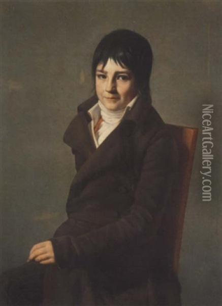 Portrait D'un Jeune Homme Oil Painting - Jacques-Louis David