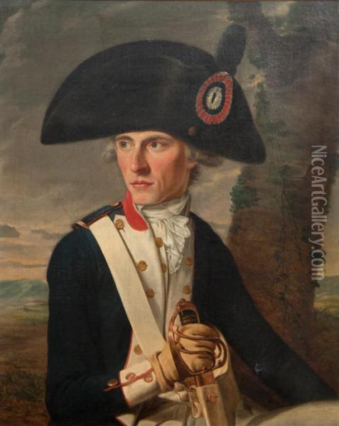 Portrait Of A Soldier Oil Painting - Jean Louis Laneuville